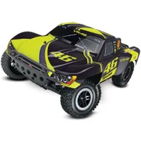 Traxxas Slash 2WD 1/10 RTR Electric Short Course Truck, 7-cell NiHM Battery. 4A DC charger. Brushed ESC XL-5 with Titan 12t - VR46 (Valentino Rossi)