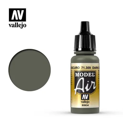 Vallejo Model Air 71.309 Dark Slate Grey 17mL