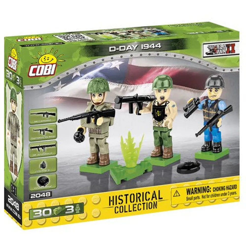 Cobi Historical Collection WWII: 2048 Us Army D-day 1944 30 PCS