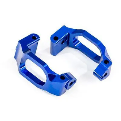 TRA8932X Caster blocks (c-hubs), 6061-T6 aluminum (blue-anodized), left & right/ 4x22mm pin (4)/ 3x6mm BCS (4)/ retainers (4) Maxx