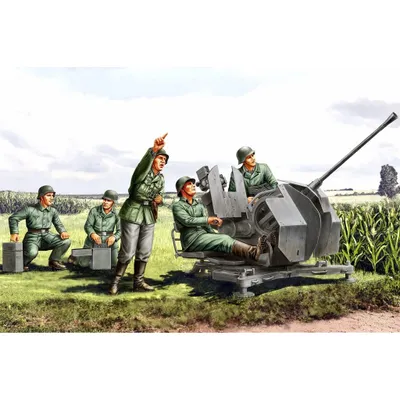 20mm Flak38 Figure Set 1/35 #84412 by Hobby Boss