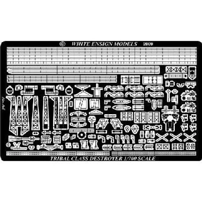 Tribal Class Destroyer 1/700 Photo-Etch Set for Trumpeter Kit #793 by White Ensign Models