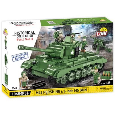Cobi Historical Collection WWII: 2563 M26 Pershing (T26E3) + M5 Executive Edition 1065 PCS