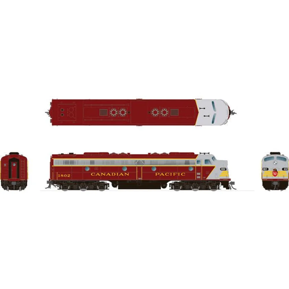 Rapido 28509 HO EMD E8A, ESU LokSound DCC Sound, Canadian Pacific As Delivered #1800