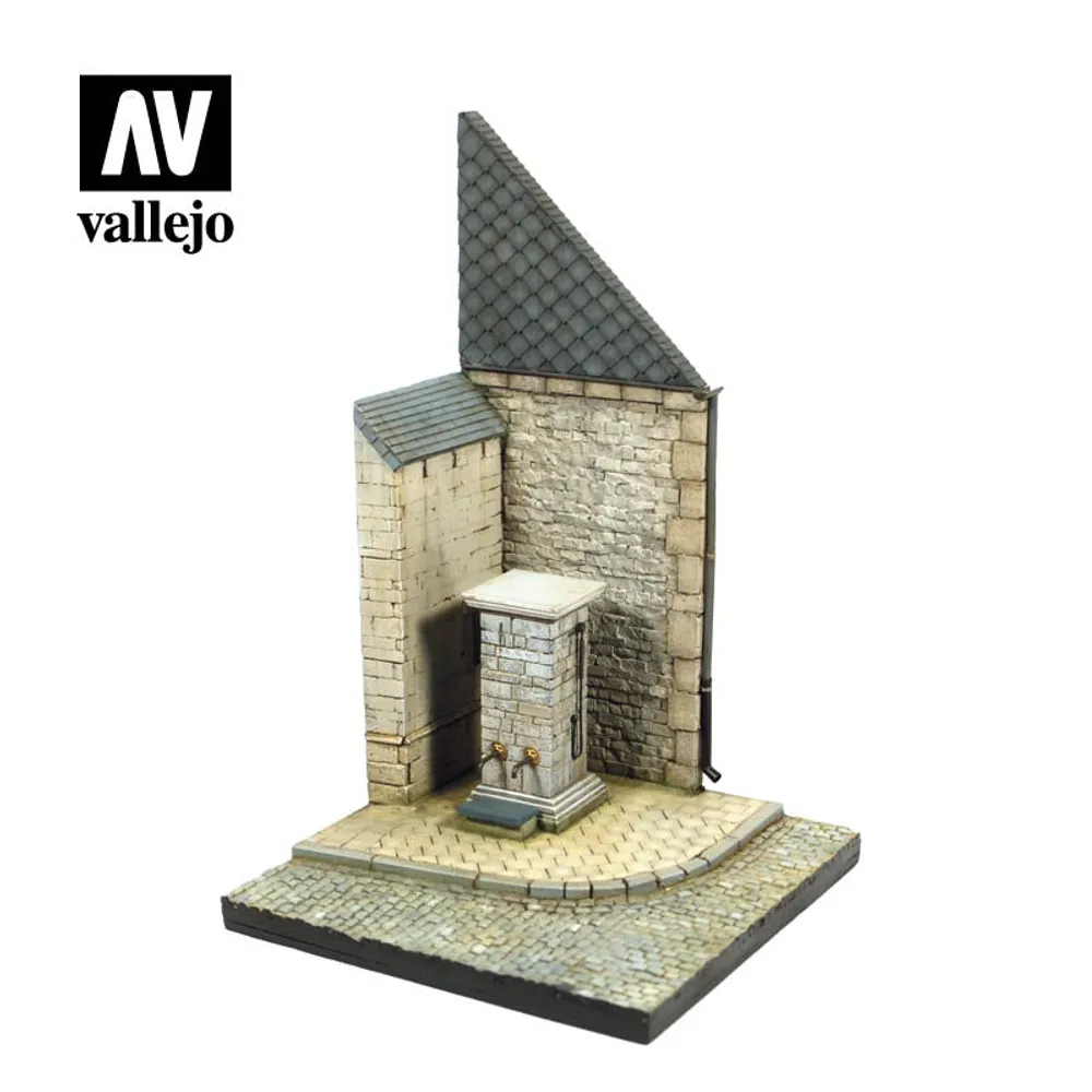 Vallejo 1/35 Street Corner With Water Pump, Normandy SC004