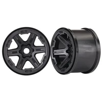 TRA8671 Wheels, Carbide 3.8" (black) (2) (17mm splined)