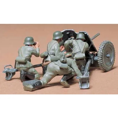 WWII German 3.7m Anti-Tank Gun #35035 1/35 Scenery Kit by Tamiya