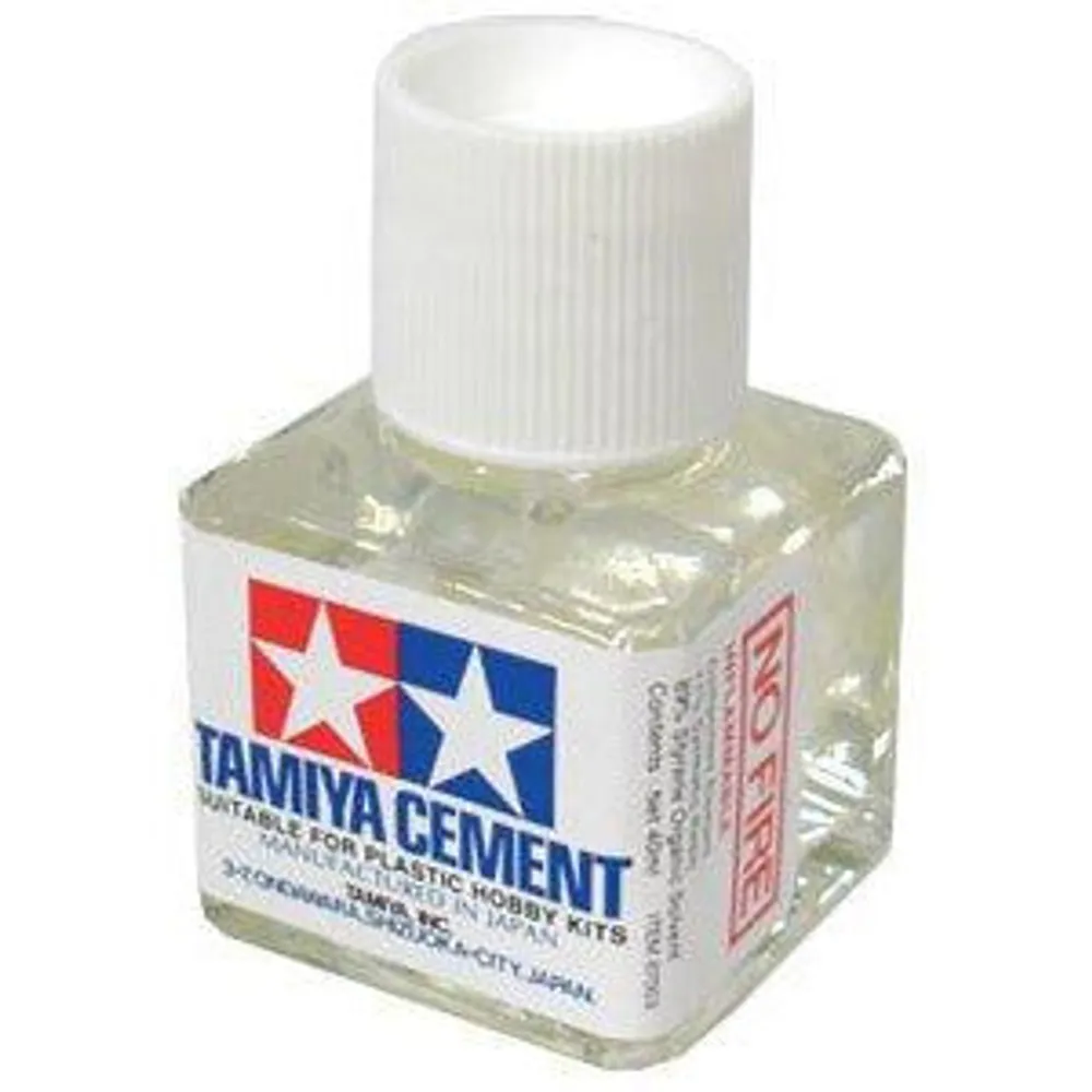 Tamiya 87003 Liquid Cement Adhesive 40ml Bottle for Model Kits with Brush  in Lid