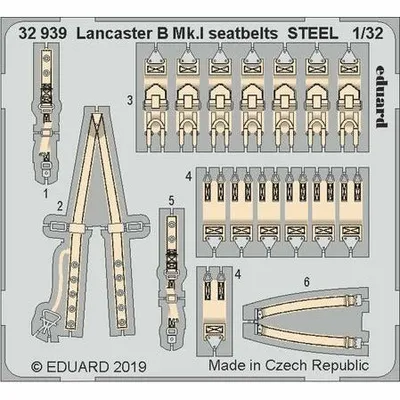 Eduard 1/32 Lancaster B Mk. I Seatbelts Painted Photo Etch #32939