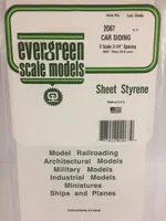 Evergreen #2067 - .067" Opaque White Polystyrene O Scale Freight Car Siding