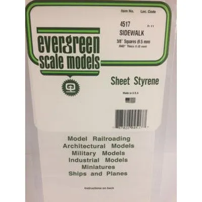 Evergreen #4517 Sidewalk 3/8" (9.5mm) x 0.040" (1.0mm)