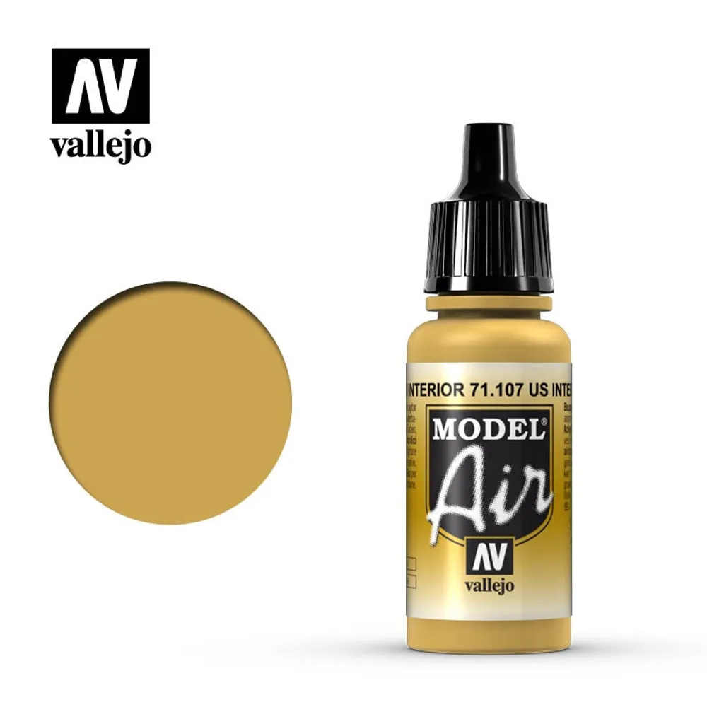 Vallejo Model Air 71.107 US Interior Yellow 17mL