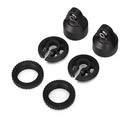 TRA7764 X-Maxx GTX Shock Cap, Spring Collar & Adjuster Nut (2)