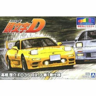 Initial D FD3S RX-7 Keusuke Takahashi 1/32 Model Car Kit #008997 by Aoshima