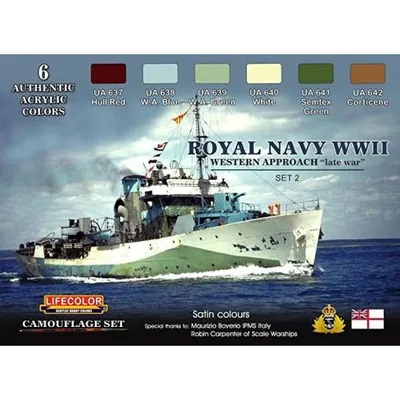 Royal Navy WW II Western Approach "Late War" Acrylic Set (6 22 ml bottles)