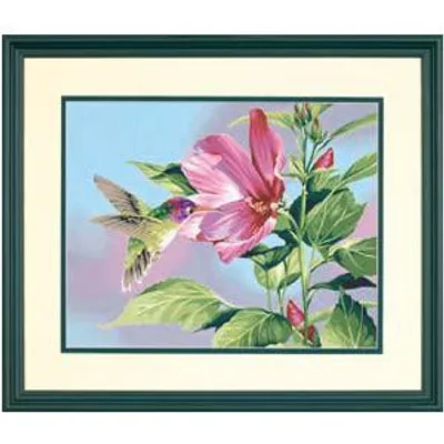 Dimensions Paint by Numbers Hibiscus & Hummingbird (14"x11")