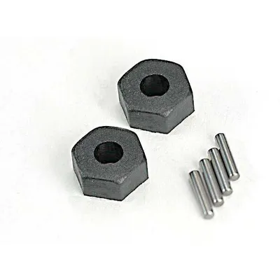 TRA1654 Wheel Hubs, Hex (2)/ Stub Axle Pins (2)