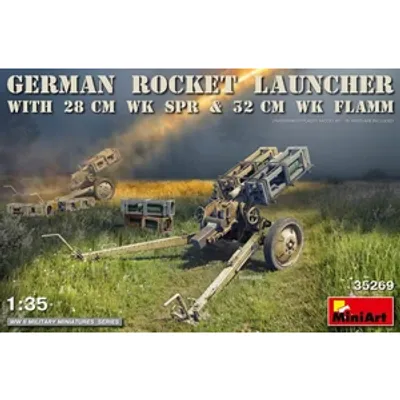 German Rocket Launcher W/ 28cm WK Spr & 32cm WK Flamm #35269 1/35 Detail Kit by MiniArt
