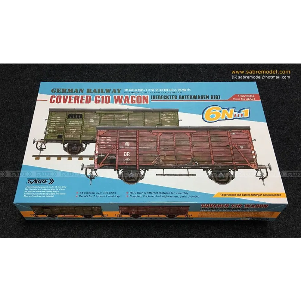 German Railway Covered G10 Wagon (6n1) 1/35 by Sabre