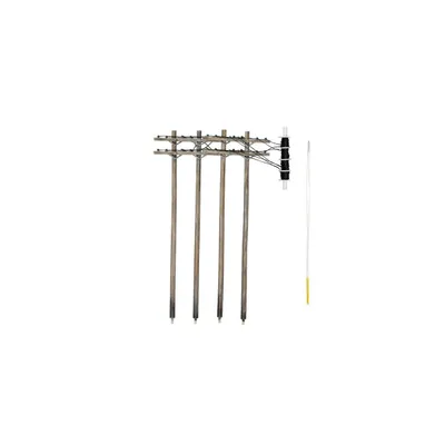 Woodland Scenics Pre-Wired Poles Double Crossbar (N) WOO2251