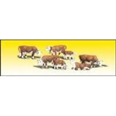 Woodland Scenics Hereford Cows (HO) WOO1843