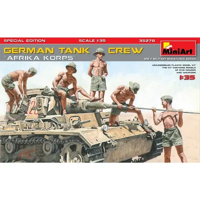 German Tank Crew North Africa #35278 1/35 Figure Kit by MiniArt