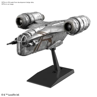 Star Wars Vehicle Model #EX018 The Razor Crest (Silver Coating Ver) Star Wars Vehicle Model Kit #5061795 by Bandai