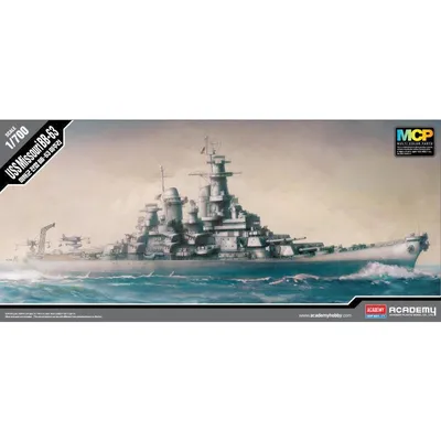 USS Missouri BB-63 Battleship MCP 1/700 Model Ship Kit #14222 by Academy