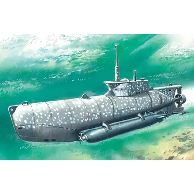 U-Boat Type XXVIIB Seehund (early) 1/72 WWII German Midget Submarine #S.006 Model Kit by ICM