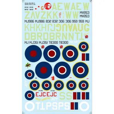 1/48 Canadian RCAF Spitfire Mk IX decals