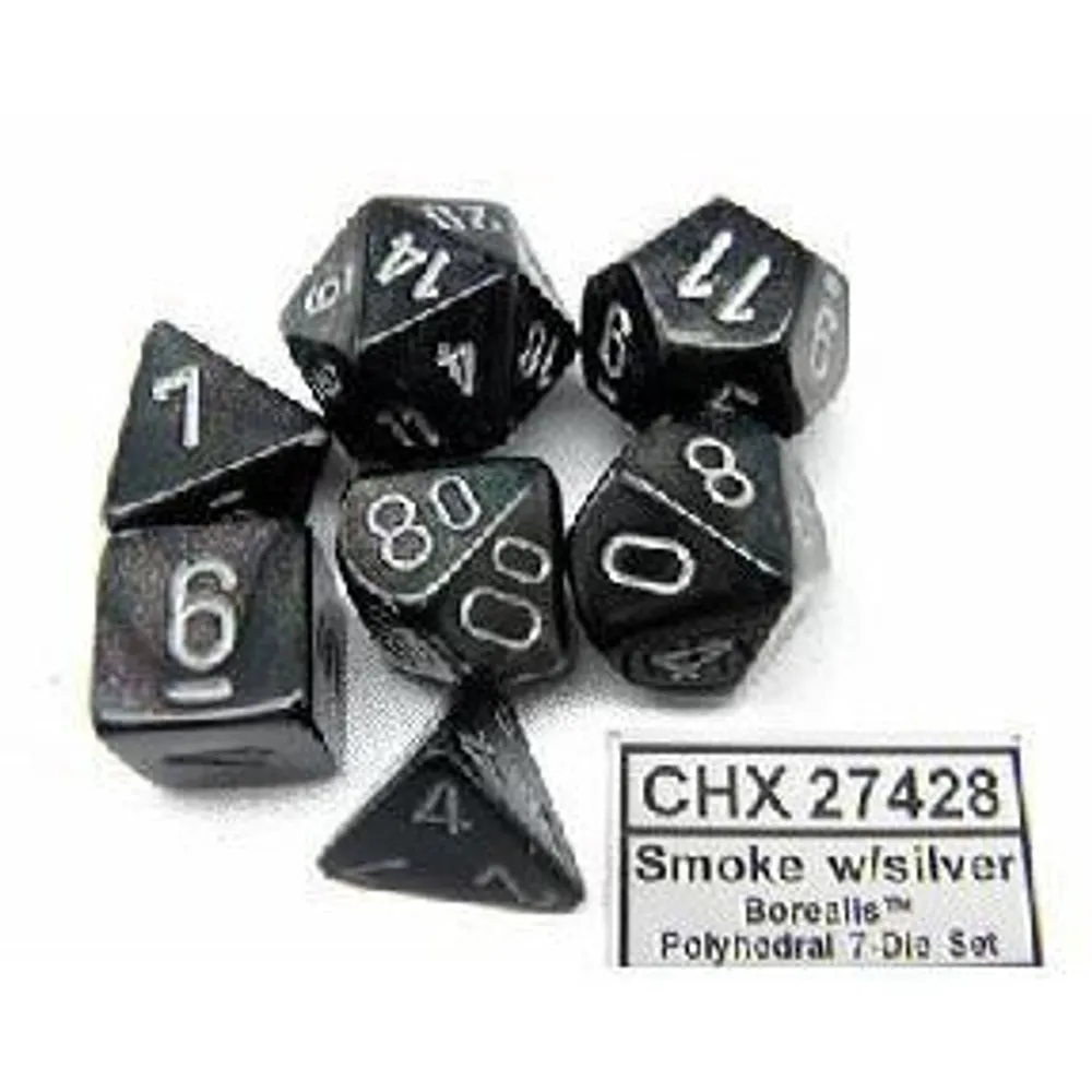 Chessex Borealis 7-Die Set Smoke/Silver CHX27428