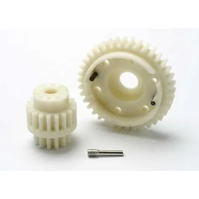 TRA5384 Gear set, 2-speed wide ratio (2nd speed gear 38T, 13T-18T input gears, hardware)