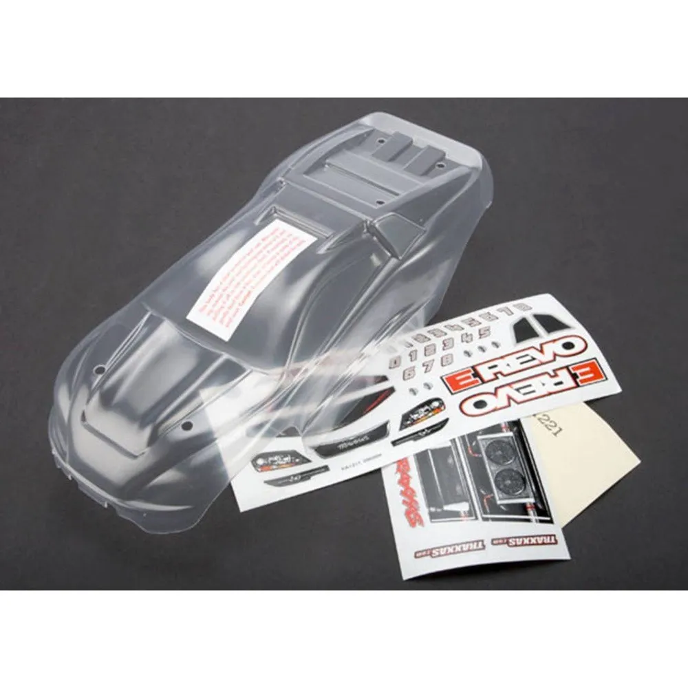 Traxxas body, 1/16 E-Revo (Clear, Requires painting) TRA7111