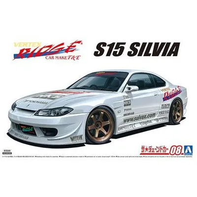 1999 Nissan Vertex S15 Silvia 1/24 Model Car Kit #58381 by Aoshima