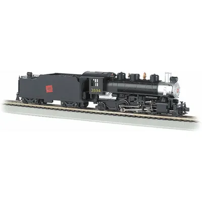 Baldwin 2-6-2 Prairie with Smoke - Standard DC Bachmann Industries #51505 Canadian National #3594 (Black, Silver, Red)