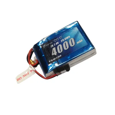 Gens Ace - 050 - 4000mAh 2S1P 7.4V Transmitter LiPo JST Plug Soft Case 72x52x20mm