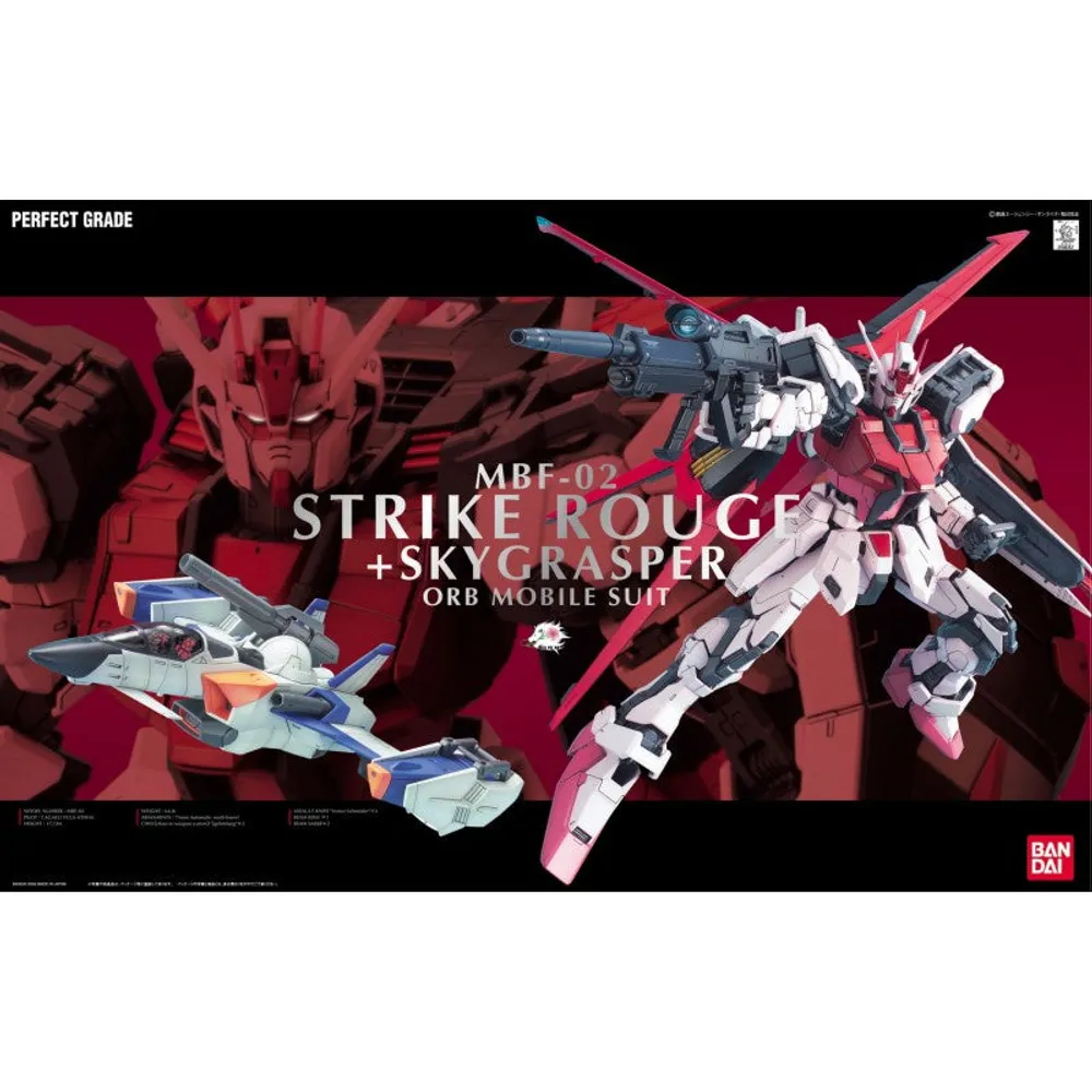 PG 1/60 Build Fighters-02 Strike Rouge Gundam and Skygrasper #5064234 by Bandai