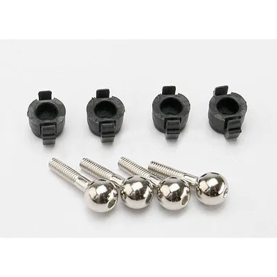 Traxxas Pivot balls (4)/ pivot ball caps (4) TRA7033