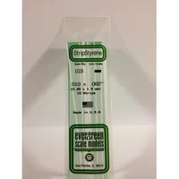 Evergreen #103 Styrene Strips: Dimensional 10 pack 0.010" (0.25mm) x 0.060" (1.5mm) x 14" (35cm)