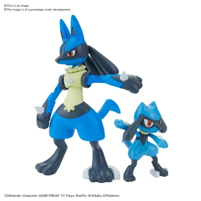 Riolu & Lucario #44 Pokemon Model #5060856 by Bandai