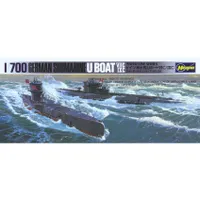 U Boat VIIC IXC German Submarine Waterline Series 1/700 Model Ship Kit #901 by Hasegawa