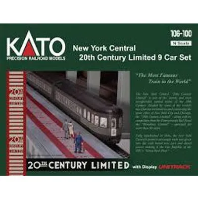 N NYC 20th Century Limited 9-Car Set w/ Lighting 106-100-1