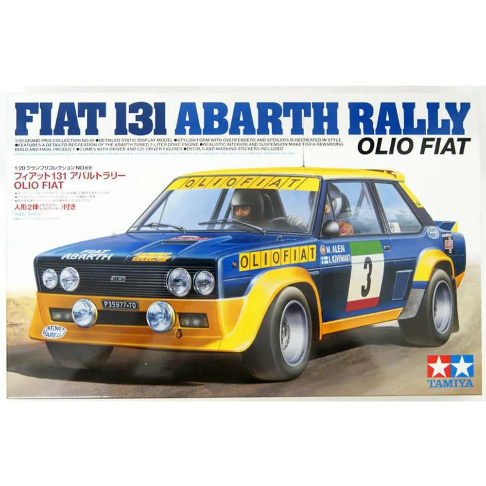 Fiat 131 Abarth Rally Olio Fiat 1/20 Model Car Kit #20069 by Tamiya