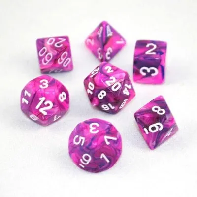 Chessex Festive 7-Die Set Violet/White CHX27457