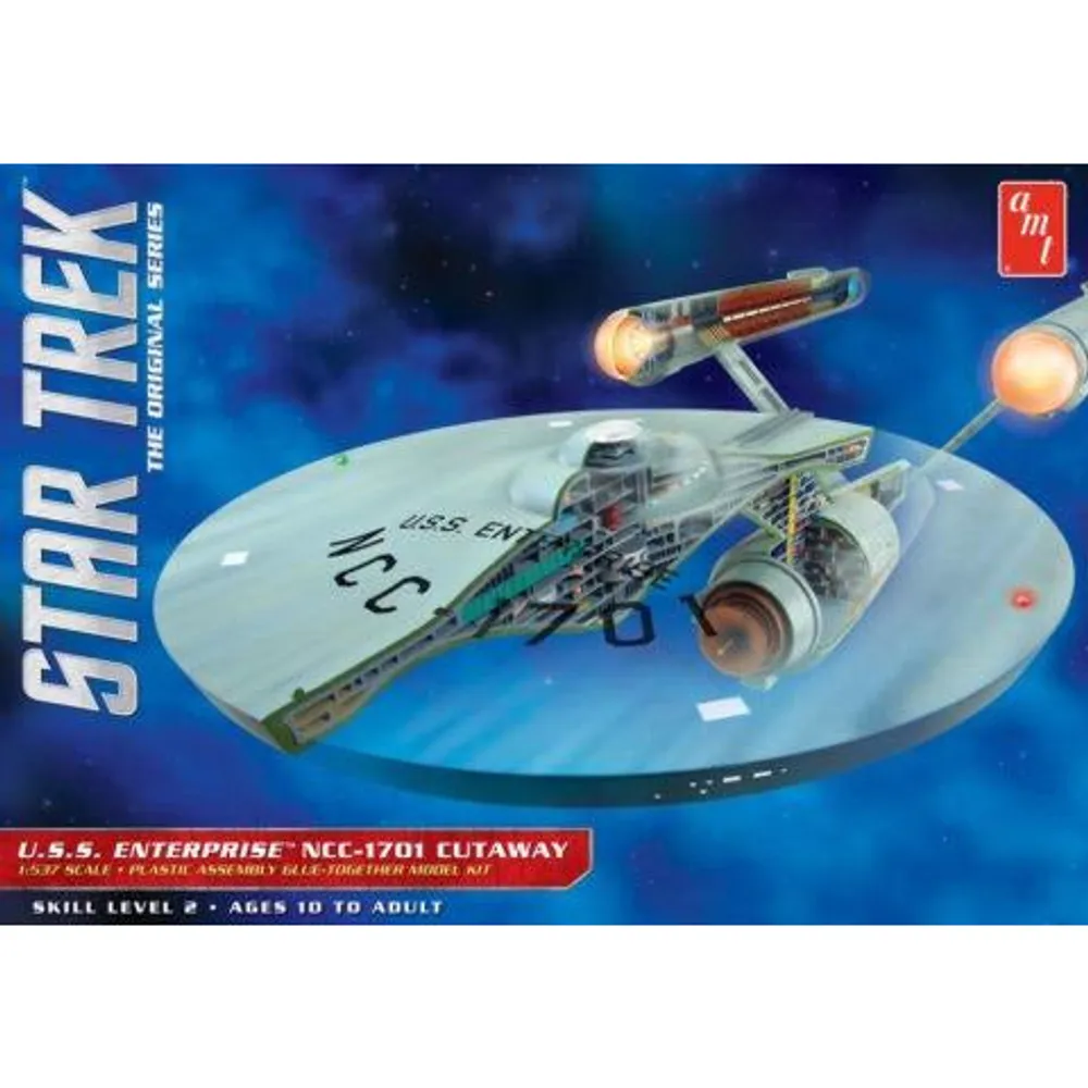 USS NCC-1701 Enterprise Cutaway 1/537 Star Trek The Original Series Model Kit #891 by AMT