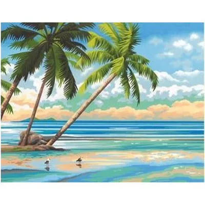 Dimensions Paint by Numbers Tropical View (14"x11")