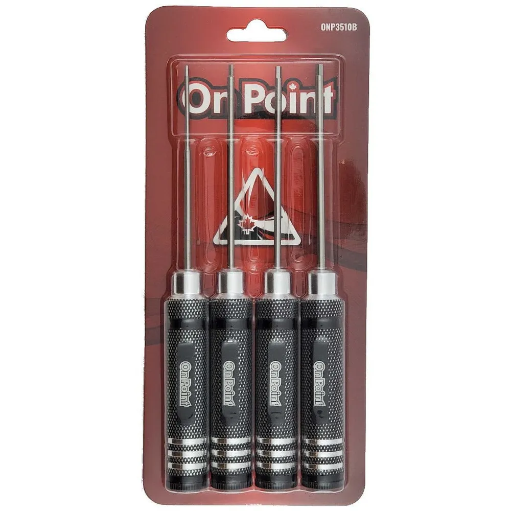 On Point Hex Screwdrivers (4) Size: 1.5, 2.0, 2.5, 3.0mm