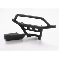 TRA6735 Bumper, front/ skidplate, front (black)