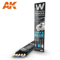 AK-10043 Watercolor Pencil Set - Grey and Blue