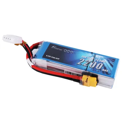 Gens Ace - 278 - 2200mAh 3S 11.1V 25C LiPo XT60 Plug Soft Case 106x33.5x23.5mm